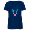Damen Premium Bio V-Neck T-Shirt Transgender - Navy / XS - Clothes