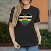 Damen T-Shirt Ally Herz - Black / XS - Clothes