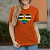 Damen T-Shirt Ally Herz - Orange / XS - Clothes