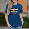 Damen T-Shirt Ally Herz - Royal Blue / XS - Clothes
