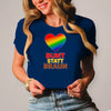 Damen T-Shirt bunt-statt-braun - Navy / XS - Clothes