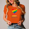 Damen T-Shirt bunt-statt-braun - Orange / XS - Clothes