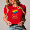 Damen T-Shirt bunt-statt-braun - Red / XS - Clothes