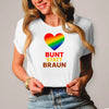 Damen T-Shirt bunt-statt-braun - White / XS - Clothes