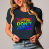 Damen T-Shirt dont judge - Dark Grey Solid / XS - Clothes