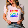 Damen T-Shirt dont judge - Orchid Pink / XS - Clothes