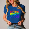 Damen T-Shirt dont judge - Royal Blue / XS - Clothes