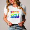 Damen T-Shirt dont judge - White / XS - Clothes