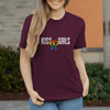 Damen T-Shirt Kiss-Girls - Burgundy / XS - Clothes