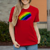 Damen T-Shirt PrideAbstrakt - Red / XS - Clothes