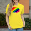 Damen T-Shirt PrideAbstrakt - Solar Yellow / XS - Clothes