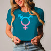 Damen T-Shirt Transgender - Diva Blue / XS - Clothes