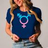 Damen T-Shirt Transgender - Navy / XS - Clothes