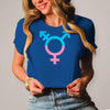 Damen T-Shirt Transgender - Royal Blue / XS - Clothes