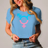 Damen T-Shirt Transgender - Sky Blue / XS - Clothes