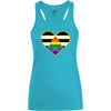 Damen Tank Top Ally Herz - Atoll Blue / XS - Clothes
