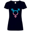 Damen V-Neck T-Shirt Transgender - Deep Navy / XS - Clothes