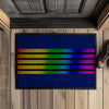 Fußmatte mit Gummirand Stripes - New Blue / 35x50cm - Home & Living
