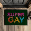 Fußmatte mit Gummirand SuperGay - Dark Green / 35x50cm - Home & Living