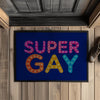Fußmatte mit Gummirand SuperGay - New Blue / 35x50cm - Home & Living