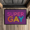Fußmatte mit Gummirand SuperGay - Stylish Purpule / 35x50cm - Home & Living