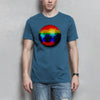 Herren T-Shirt Diskokugel - Stone Blue / XS - Clothes