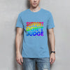 Herren T-Shirt dont judge - Sky Blue / XS - Clothes