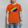 Herren T-Shirt PrideAbstrakt - Orange / XS - Clothes
