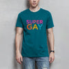 Herren T-Shirt SuperGay - Diva Blue / XS - Clothes