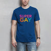 Herren T-Shirt SuperGay - Royal Blue / XS - Clothes