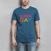 Herren T-Shirt SuperGay - Stone Blue / XS - Clothes