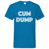 Herren V-Neck T-Shirt CUMDUMP - Azure Blue / S - Clothes