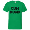 Herren V-Neck T-Shirt CUMDUMP - Kelly Green / S - Clothes