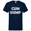Herren V-Neck T-Shirt CUMDUMP - Navy / S - Clothes