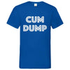 Herren V-Neck T-Shirt CUMDUMP - Royal Blue / S - Clothes