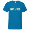Herren V-Neck T-Shirt Kiss-Boys - Azure Blue / S - Clothes