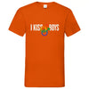 Herren V-Neck T-Shirt Kiss-Boys - Orange / S - Clothes