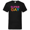 Herren V-Neck T-Shirt SuperGay - Black / S - Clothes