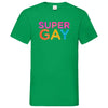 Herren V-Neck T-Shirt SuperGay - Kelly Green / S - Clothes