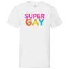 Herren V-Neck T-Shirt SuperGay - White / S - Clothes