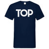 Herren V-Neck T-Shirt Top - Navy / S - Clothes
