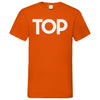 Herren V-Neck T-Shirt Top - Orange / S - Clothes