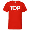 Herren V-Neck T-Shirt Top - Red / S - Clothes