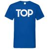 Herren V-Neck T-Shirt Top - Royal Blue / S - Clothes