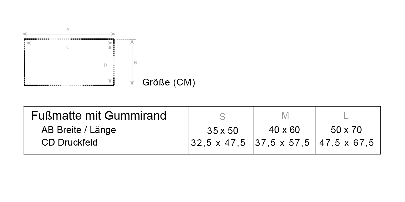 Fußmatte mit Gummirand SuperGay