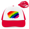 Retro Trucker Cap PrideAbstrakt - Classic Red/White - Accessories