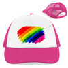 Retro Trucker Cap PrideAbstrakt - Fluorescent Pink/White - Accessories