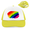 Retro Trucker Cap PrideAbstrakt - Fluorescent Yellow/White - Accessories