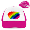 Retro Trucker Cap PrideAbstrakt - Fuchsia/White - Accessories