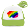 Retro Trucker Cap PrideAbstrakt - Lime Green/White - Accessories